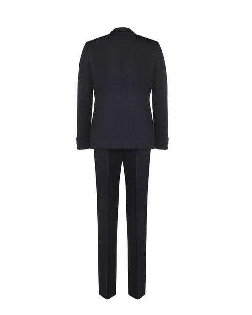 Zegna Black Tailored Wool Suit for men