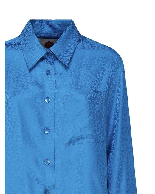 Art Dealer Blue Jacquard Shirt