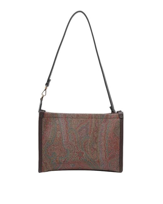 Etro Brown Pegaso Arnica Pouch
