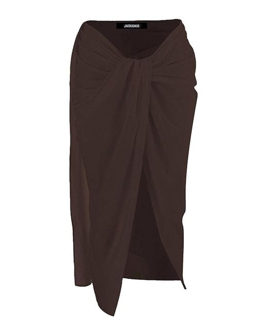 Jacquemus Brown The Jupe Pareo
