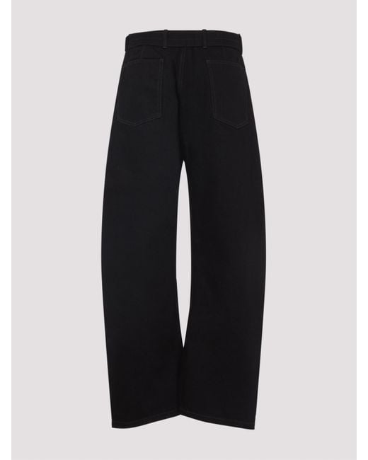 Lemaire Black Twisted Belted Pants