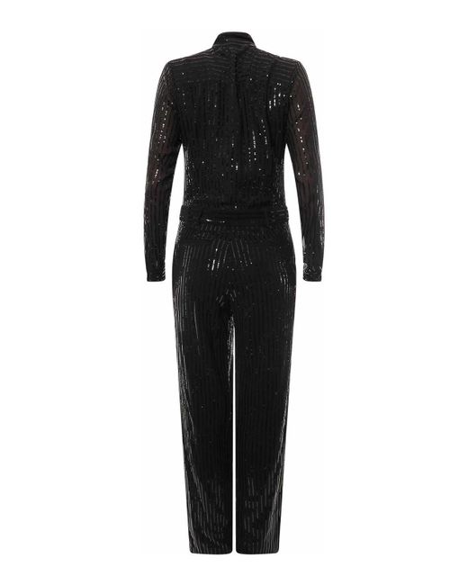 Michael Kors Black Jumpsuit With All-over Sequins