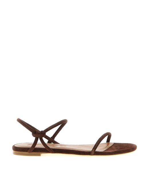 Staud White Tubular Straps Sandals