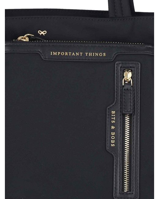 Anya Hindmarch Black Multi-pocket Tote Bag