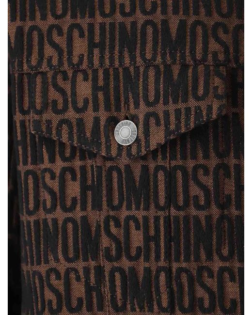 Moschino Brown Logo Jacket for men
