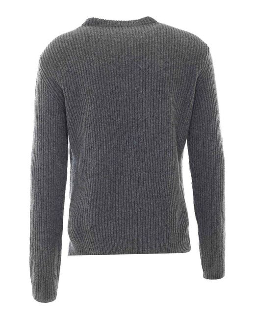 Alpha Studio Gray Sweater for men