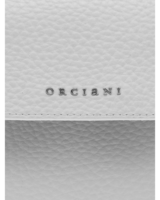 Orciani White Sveva Xs Leather Shoulder Bag