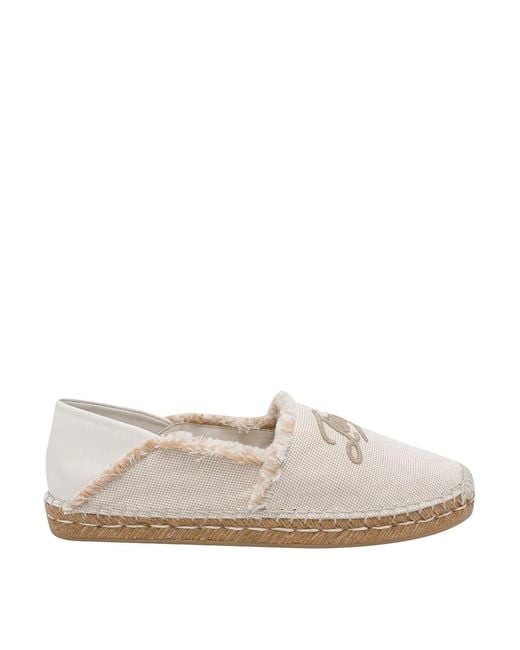 Jimmy Choo White Avi Flat Espadrilles
