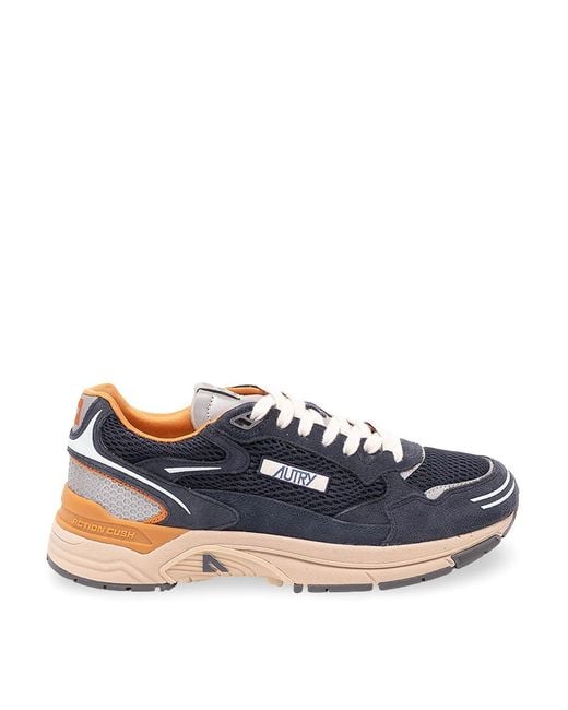Autry Blue 'Hyperway' Low Sneakers for men