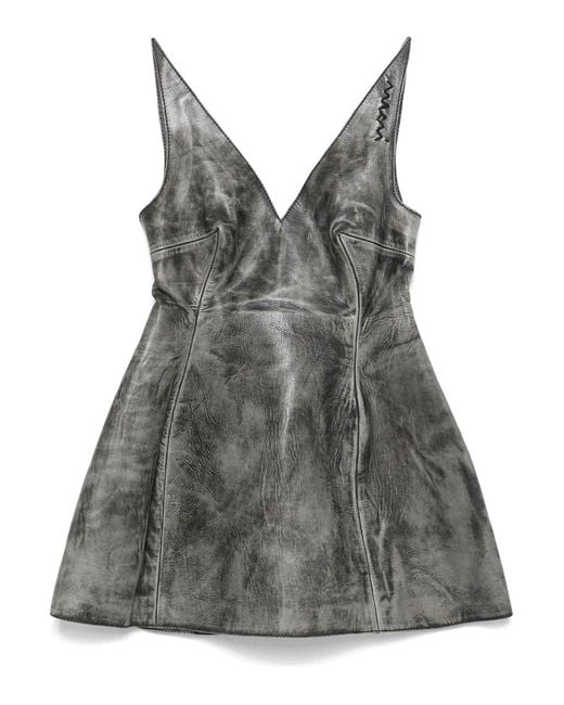 Marni Gray Flared Mini Dress