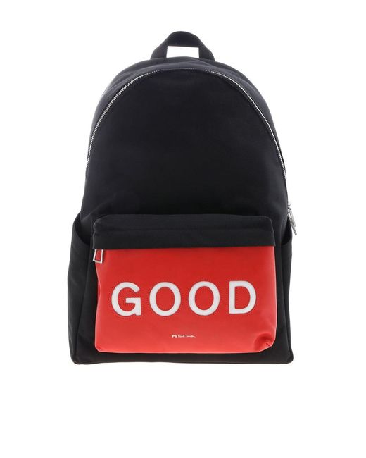 Paul Smith Red Good Backpack for men