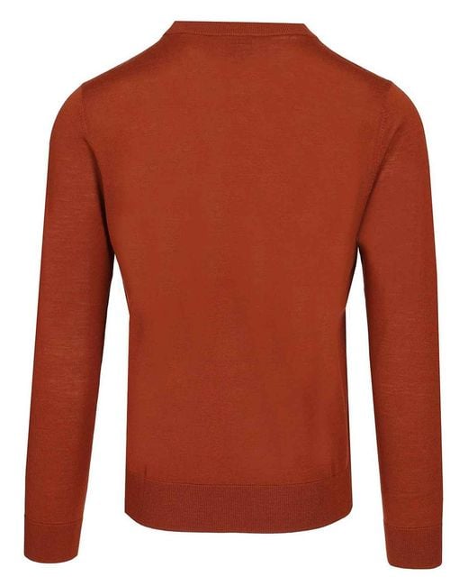 Paul Smith Red Crew Neck Sweater for men