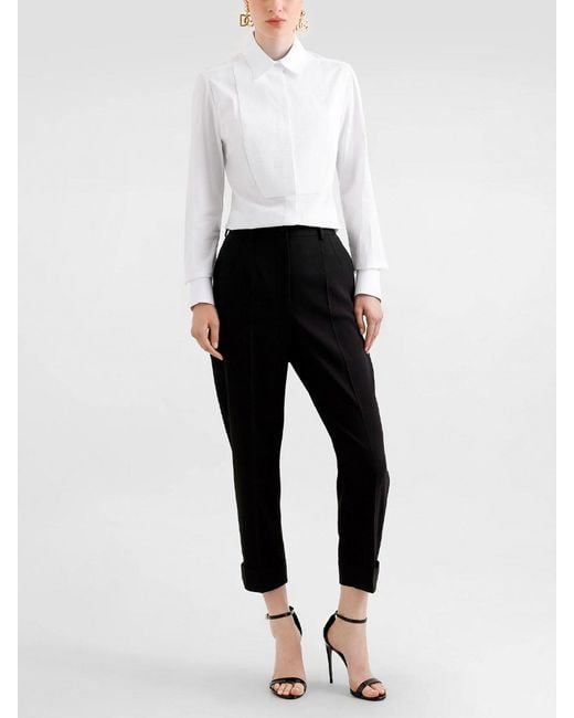 Dolce & Gabbana White Tuxedo Shirt