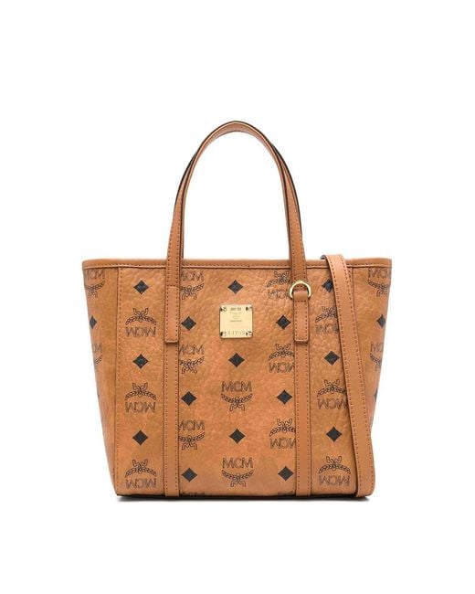 MCM Brown Mini Shopper Toni Bag