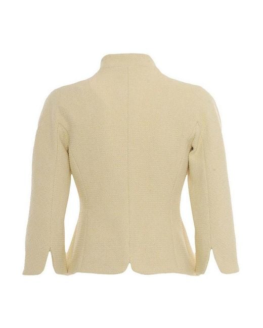 Elisabetta Franchi Natural Tailored Crop Jacket