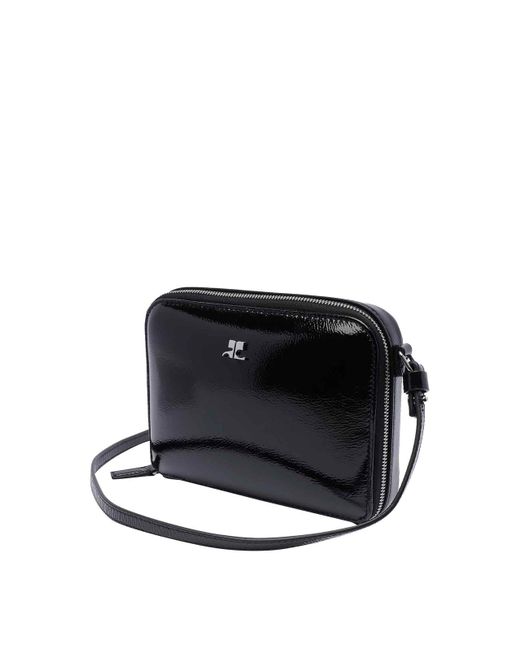 Courreges Black Mirror Chained Cloud Bag