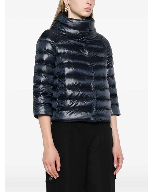 Piumino con scollo a imbuto di Herno in Blue