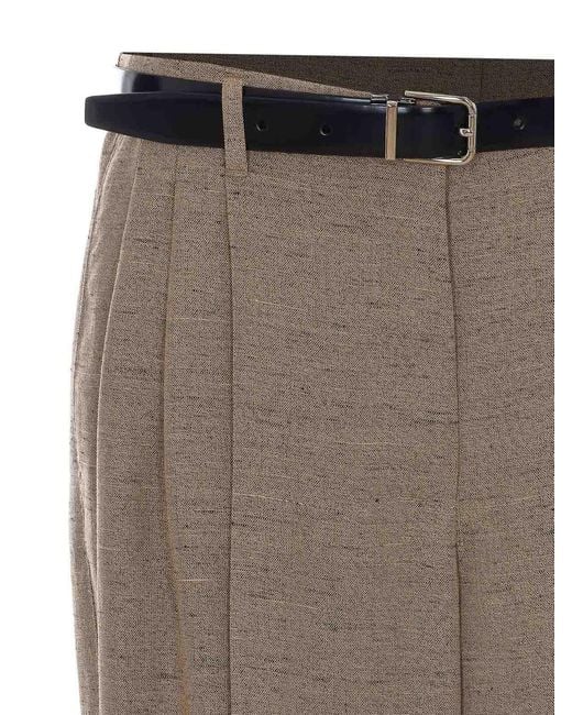 Dolce & Gabbana Brown Tweed Effect Pants