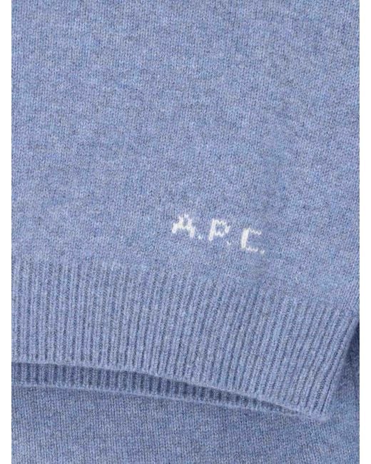 A.P.C. Blue Edmond Sweater for men