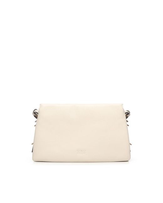 Pinko Natural One Two Three Bag Leather Shoulder Bag