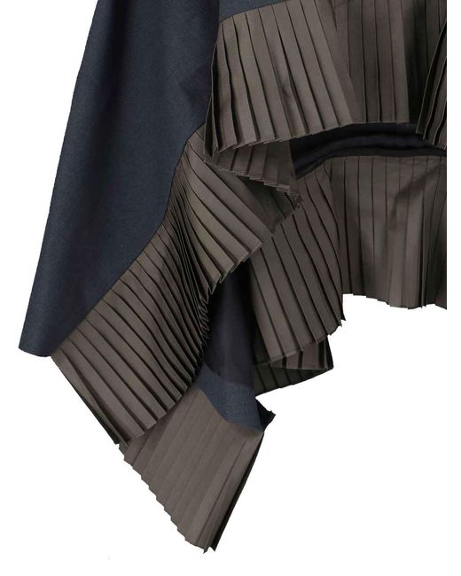 Sacai Blue Midi Skirt