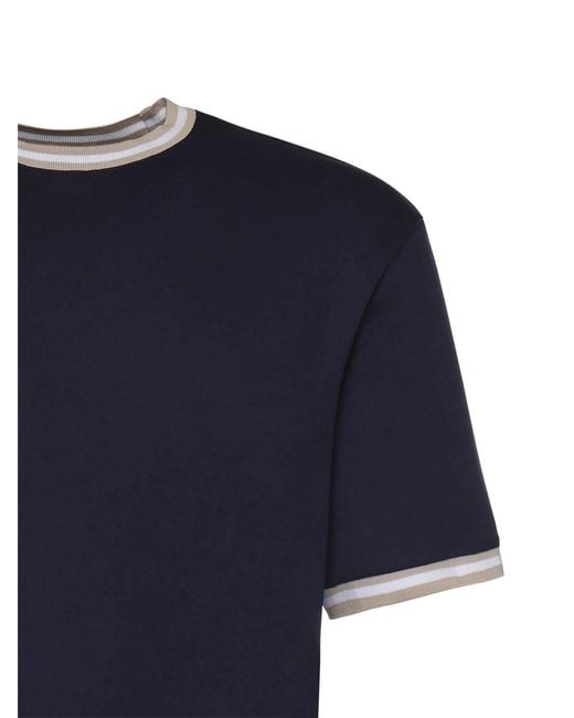 Eleventy Blue T-Shirts And Polos Cotton for men