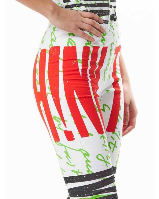 Moschino White Th!Nk Leggings
