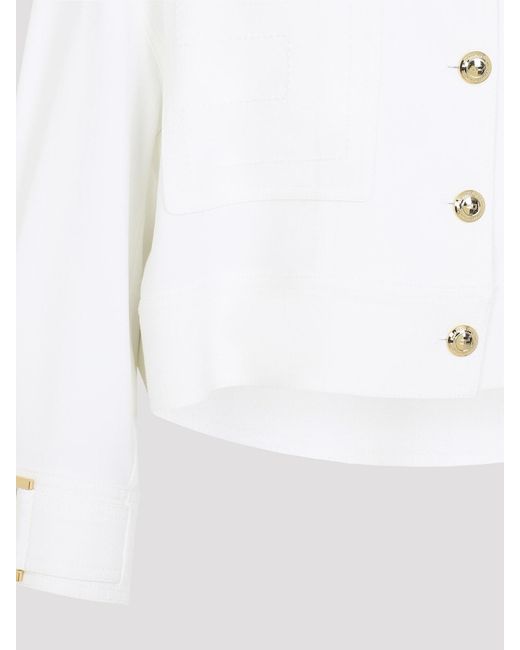 Elisabetta Franchi White Boxy Jacket