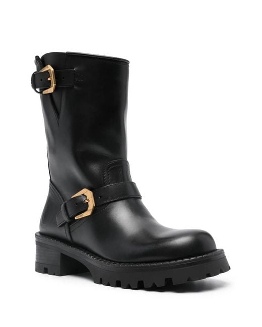 Versace Black Biker Boots