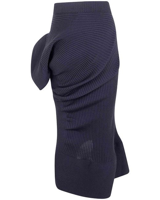 Issey Miyake Blue Life Form Volume Midi Skirt