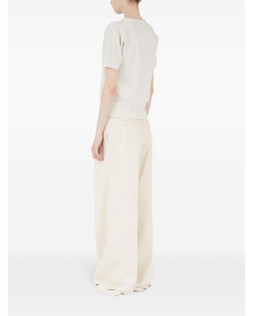 Maison Margiela White Cotton Sweatshirt