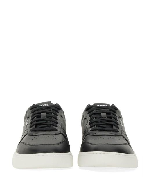 Boss Black Leather Sneaker for men