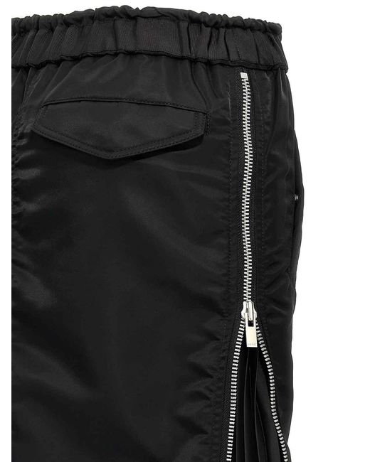 Sacai Black Cargo Skirt