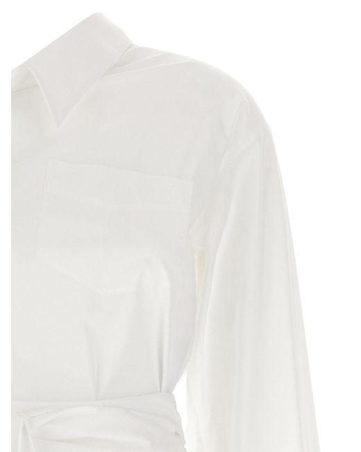 Moschino White One-Shoulder Shirt
