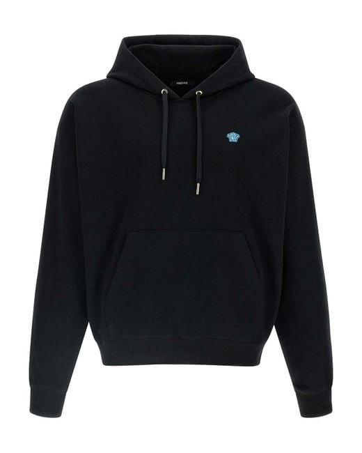 Versace Blue Patch Hoodie for men