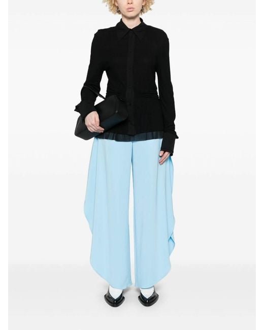 Jil Sander Black Double Layer Shirt