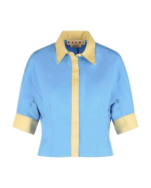 Marni Blue Cotton Shirt