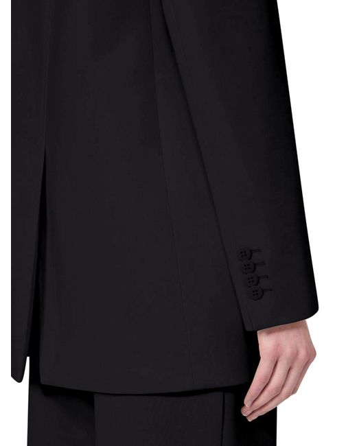 Max Mara Black Single-Breasted Cady Blazer