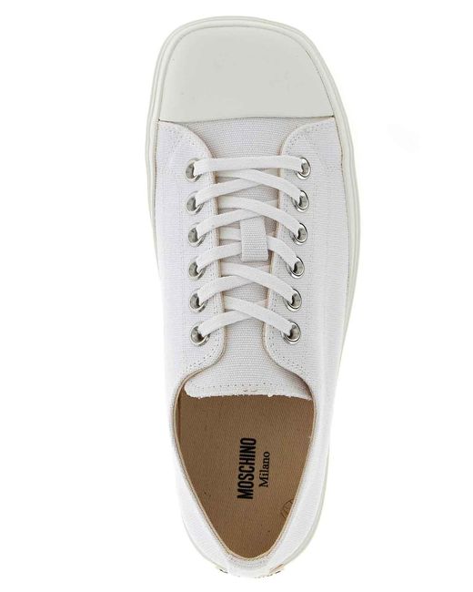 Moschino White Edge Sneakers for men