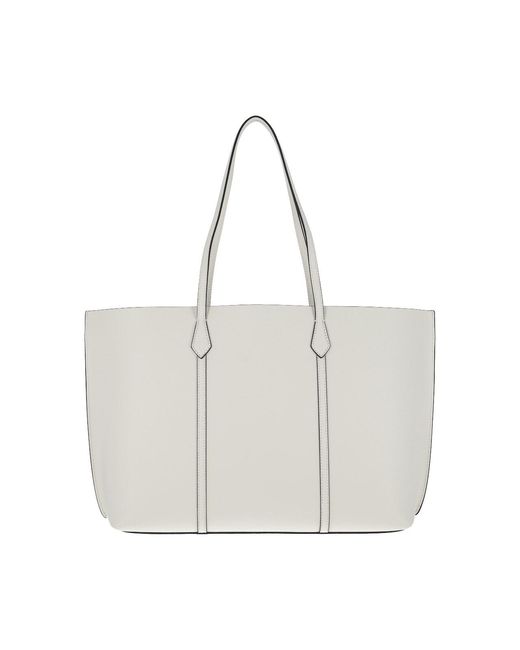 Tory Burch White Perry Tote Bag