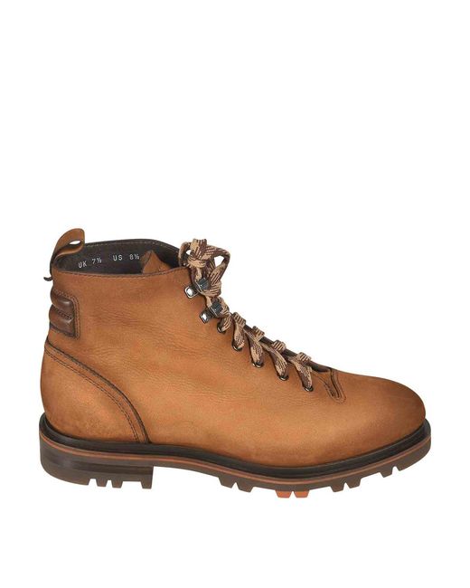 Santoni Brown Lace Shoes for men