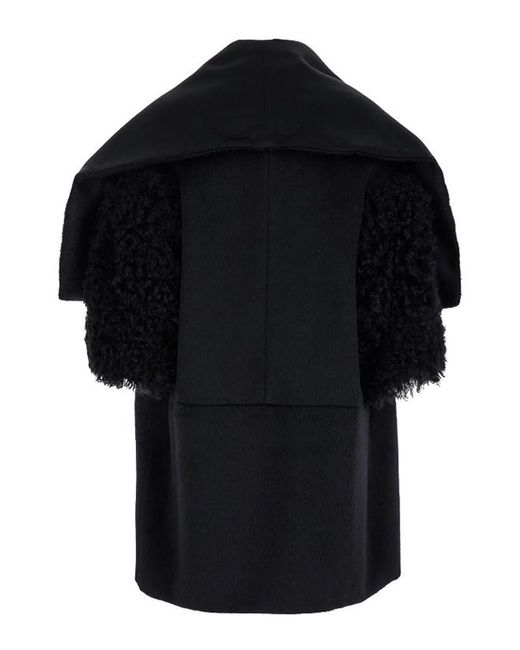Alberta Ferretti Black Reversible Coat