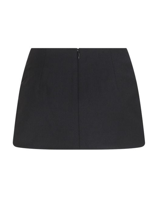 Area Black Wool Skirt