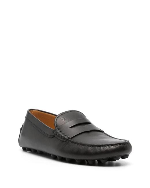 Tod's Gray Bubble Rubber Moccasins