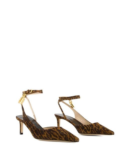 Tom Ford Metallic Padlock Slingback