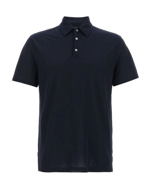 Zanone Black Polo Ice Cotton for men