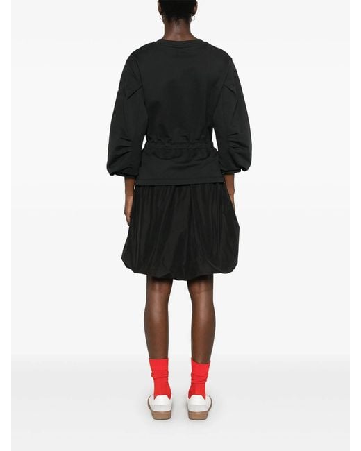 Moncler Black Logo-Patch Dress