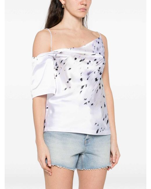 IRO White Venuzia Printed Top