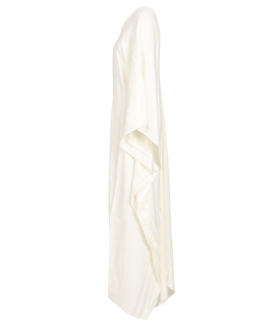 ‎Taller Marmo White Ivory Lace-Up Cady Dress