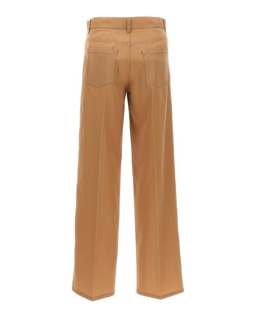 Jil Sander Natural Loose Leg Pants
